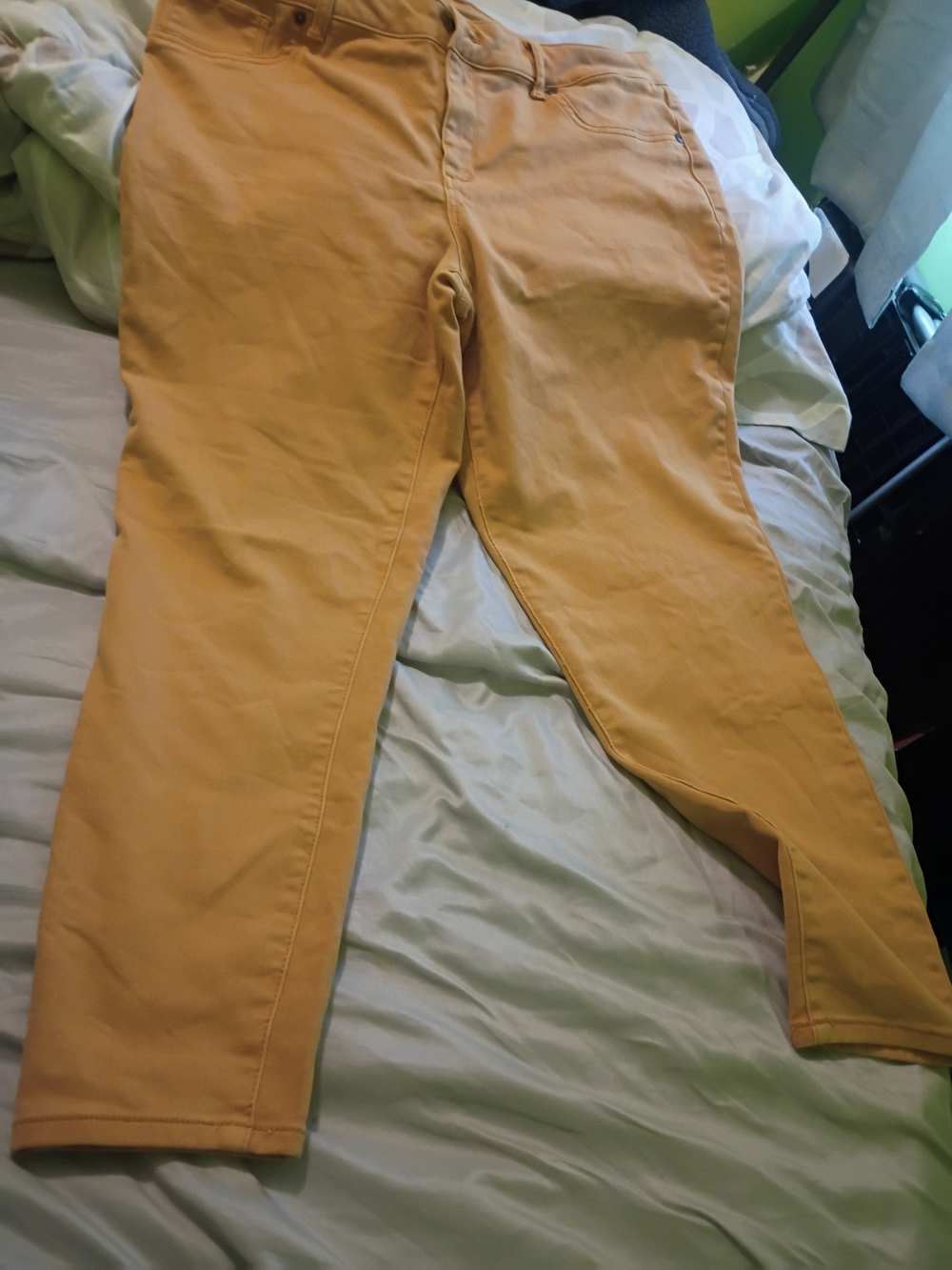 Maurices Straight Leg Jeans in Mustard Yellow